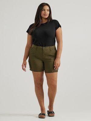 Women's Ultra Lux Comfort with Flex-to-Go Relaxed Fit Cargo Short (Plus) | Women's Shorts | Lee® by LEE JEANS