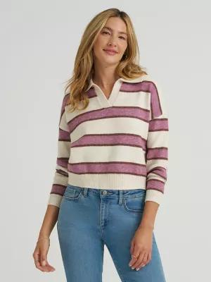 Women's V-Neck Stripe Sweater | Women's Tops & Tees | Lee® by LEE JEANS