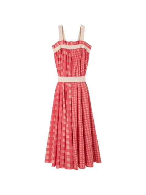 Nina check maxi dress by LEE MATHEWS
