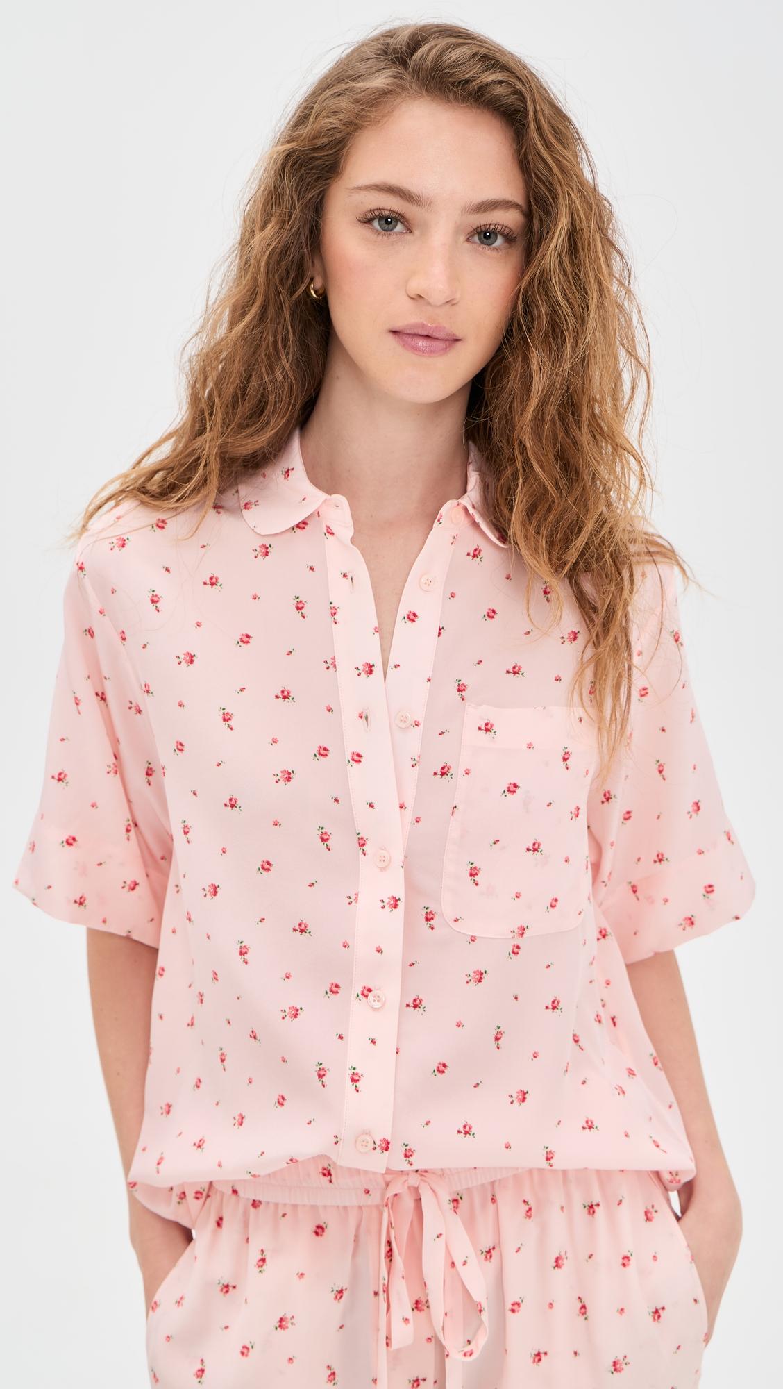 Prim Short Sleeve Silk Shirt by LEE MATHEWS