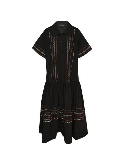broderie-anglaise drop-waist dress by LEE MATHEWS