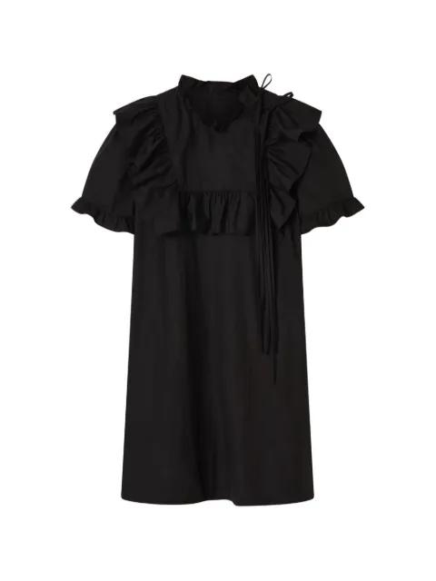 ruffled tie mini dress by LEE MATHEWS