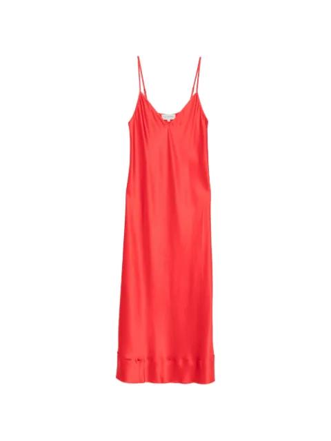 satin-finish slip midi dress by LEE MATHEWS