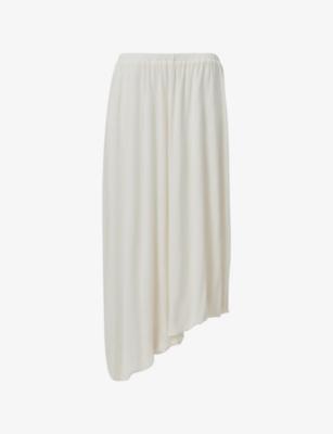 Asymmetric Bubble Modal-Jersey Midi Skirt by LEEM