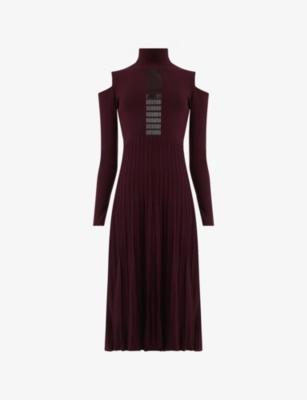 Baguette Embellished Knitted Midi Dress by LEEM
