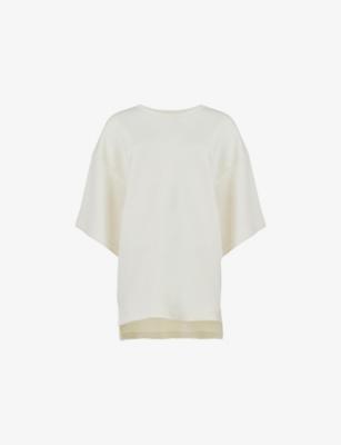 French-Sleeve Relaxed-Fit Woven Top by LEEM