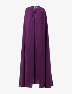 Hoop-Embellished Woven Kaftan by LEEM