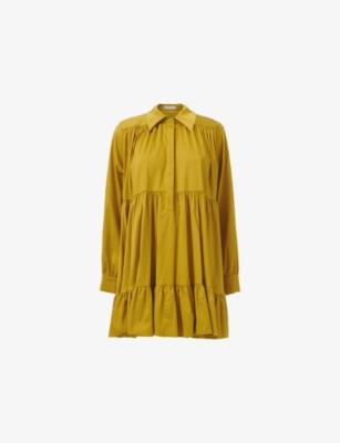 Long-Sleeve A-Line Cotton-Blend Tunic Top by LEEM