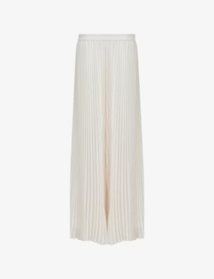 Pleated Wide-Leg Woven Trouser by LEEM