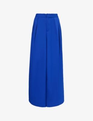 Pleated wide-leg stretch-woven trousers by LEEM