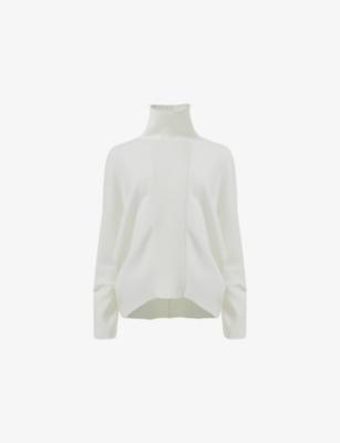 Ribbed High-Neck Knitted Jumper by LEEM