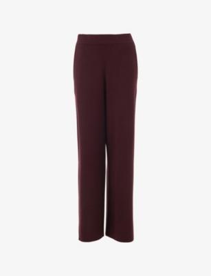 Wide-Leg High-Rise Knitted Trousers by LEEM