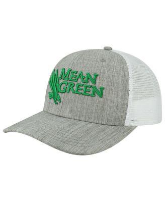Men's Heather Gray, White North Texas Mean Green The Champ Trucker Snapback Hat by LEGACY ATHLETIC