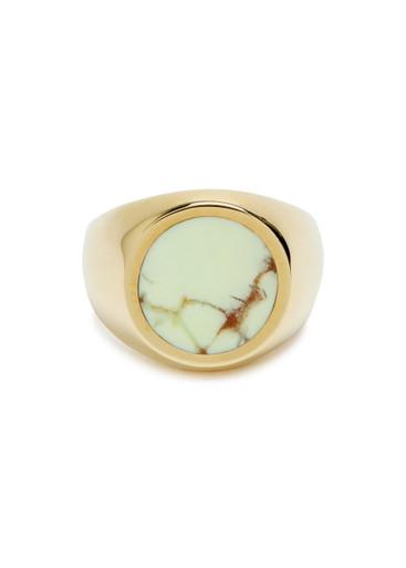 Stone-embellished signet ring by LEGIER