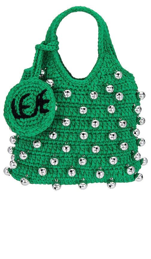 LEJE Othoniel Crochet Tote Bag in Green by LEJE