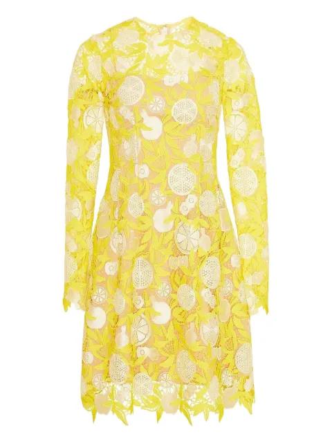 Holly fruit-motif lace mini dress by LELA ROSE