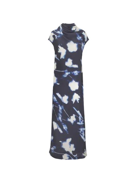 floral-print cowl-neck maxi dress by LELA ROSE