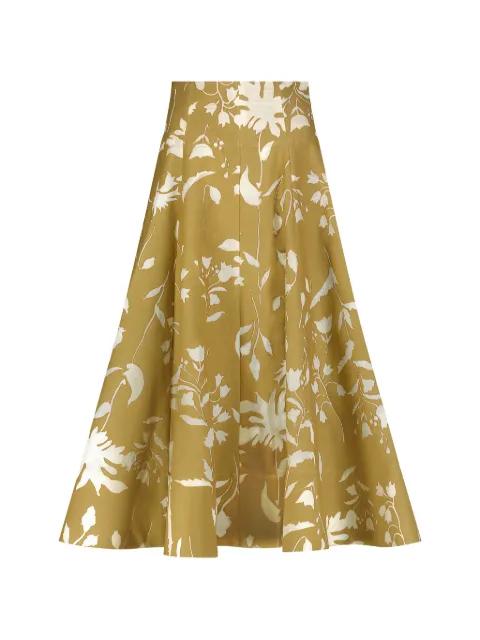 floral-print long skirt by LELA ROSE