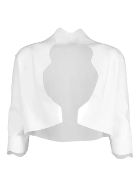 scallop-hem knit bolero by LELA ROSE