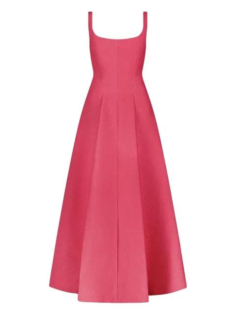 scoop-neck midi dress by LELA ROSE