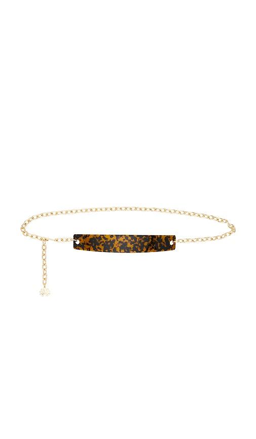 Lele Sadoughi Bessette Chain Belt in Brown by LELE SADOUGHI