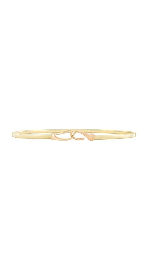 Lele Sadoughi Stretch Chain Belt in Metallic Gold by LELE SADOUGHI