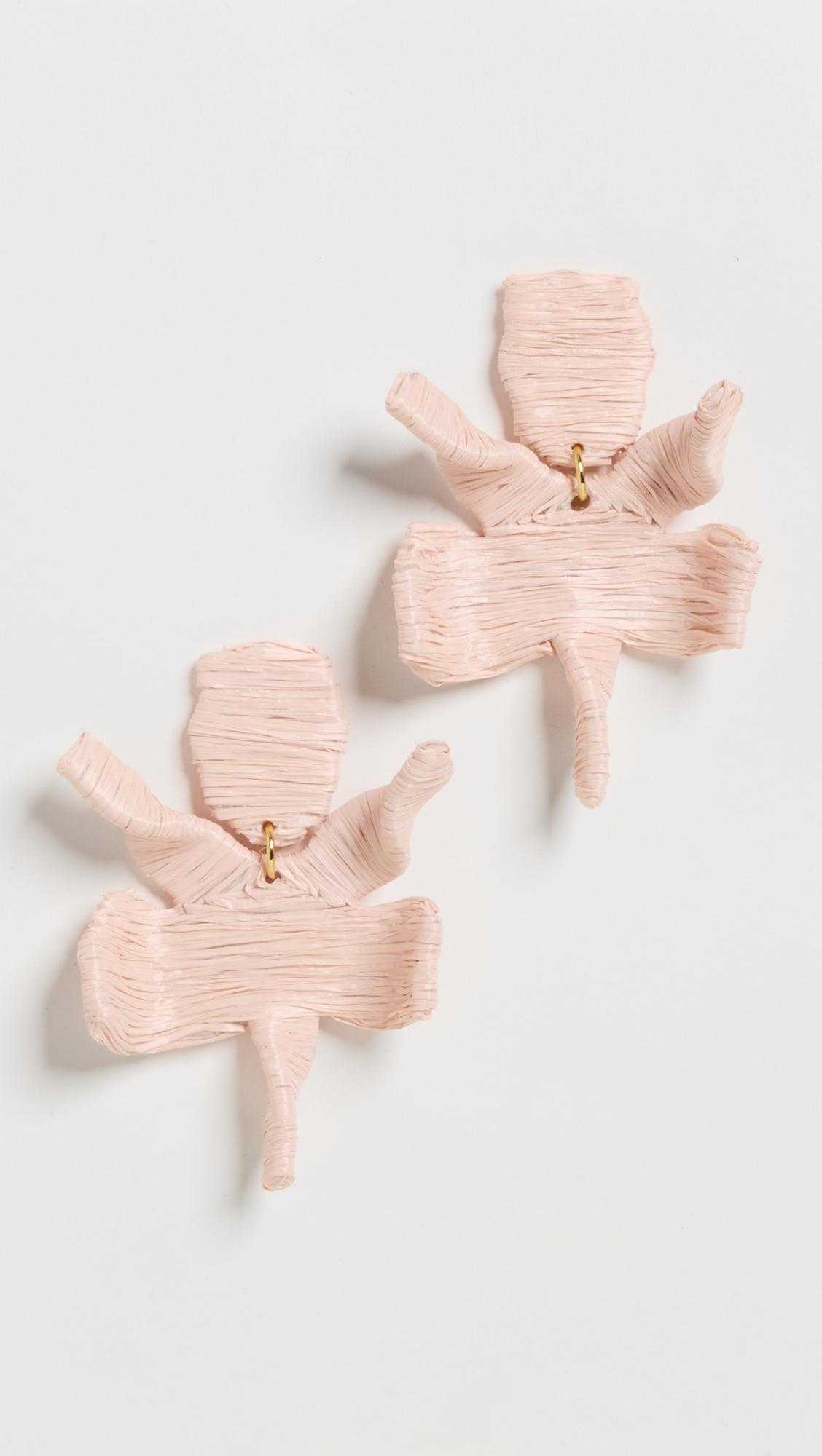 Raffia Paper Lily Earrings by LELE SADOUGHI