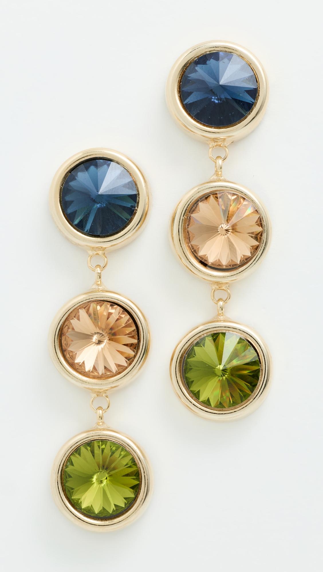 Clare Crystal Linear Earrings by LELET NY