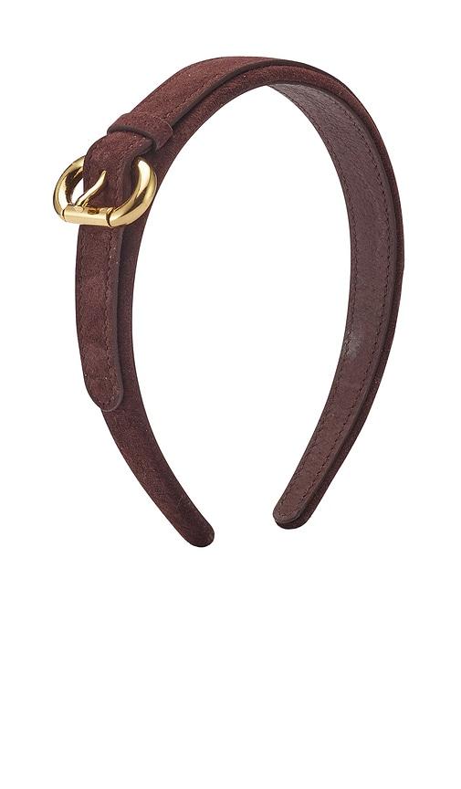 LELET NY Emi Suede Headband in Chocolate by LELET NY LELET NY Emi Suede Headband in Chocolate by LELET NY