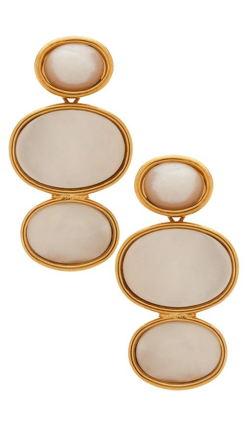 LELET NY Vega Linear Earrings in Ivory by LELET NY