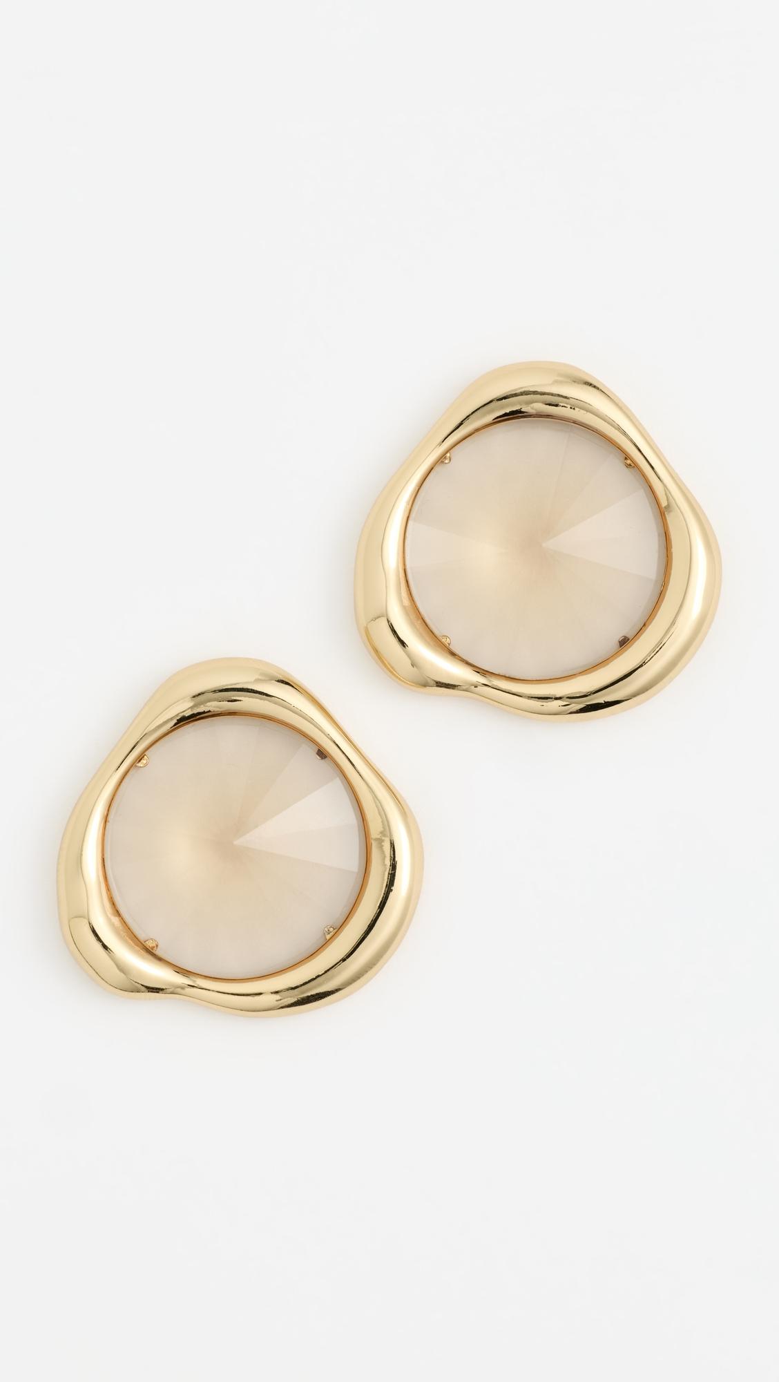 Sloane Crystal Button Earrings by LELET NY