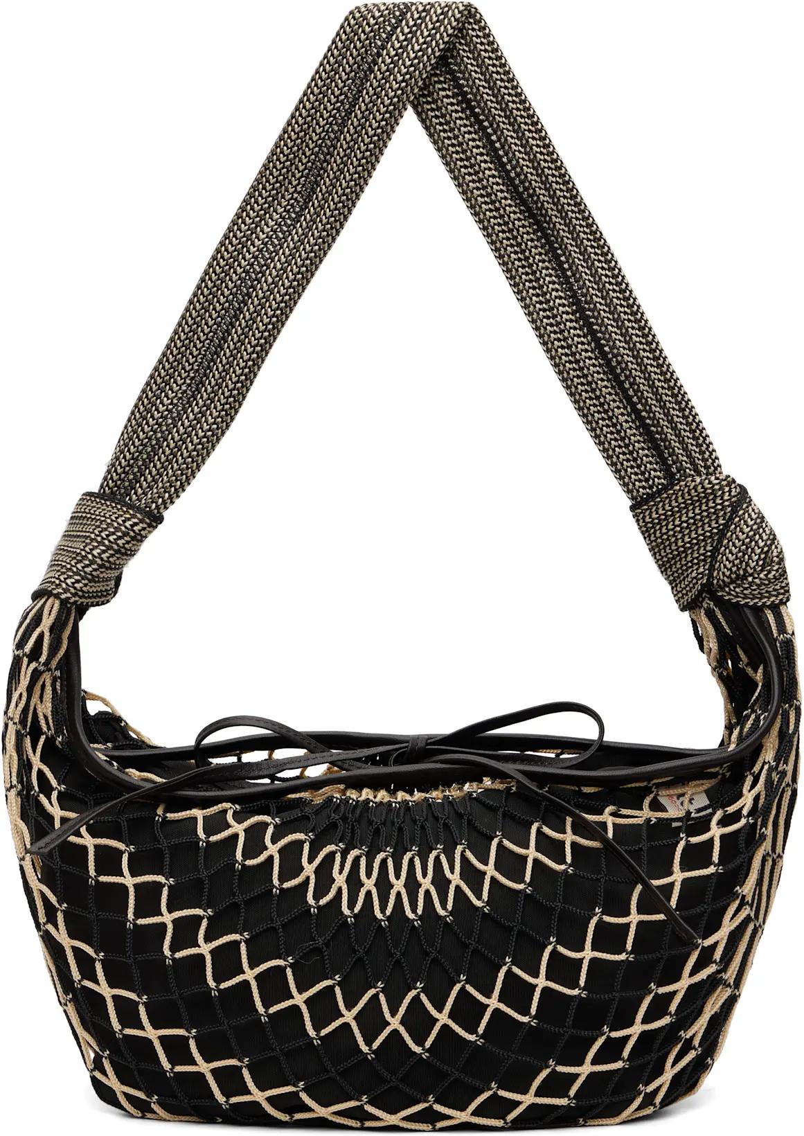 Beige & Black Fortune Croissant Filt Bag by LEMAIRE