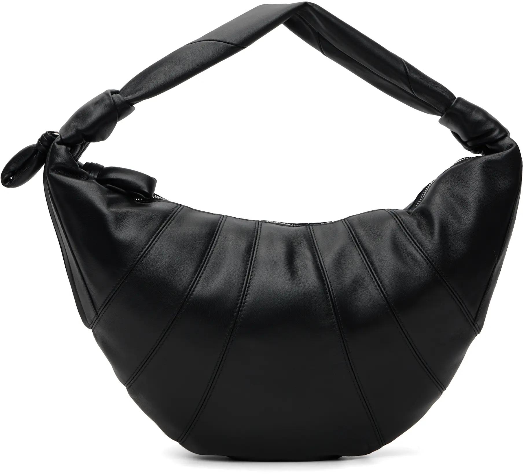 Black Fortune Croissant Bag by LEMAIRE