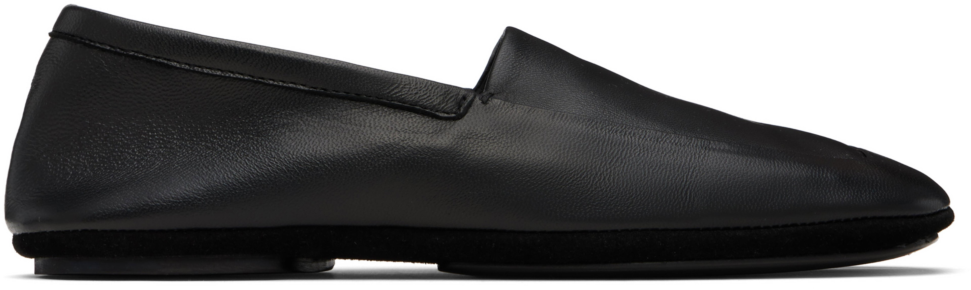 Black 'Indoor' Slipper Loafers by LEMAIRE
