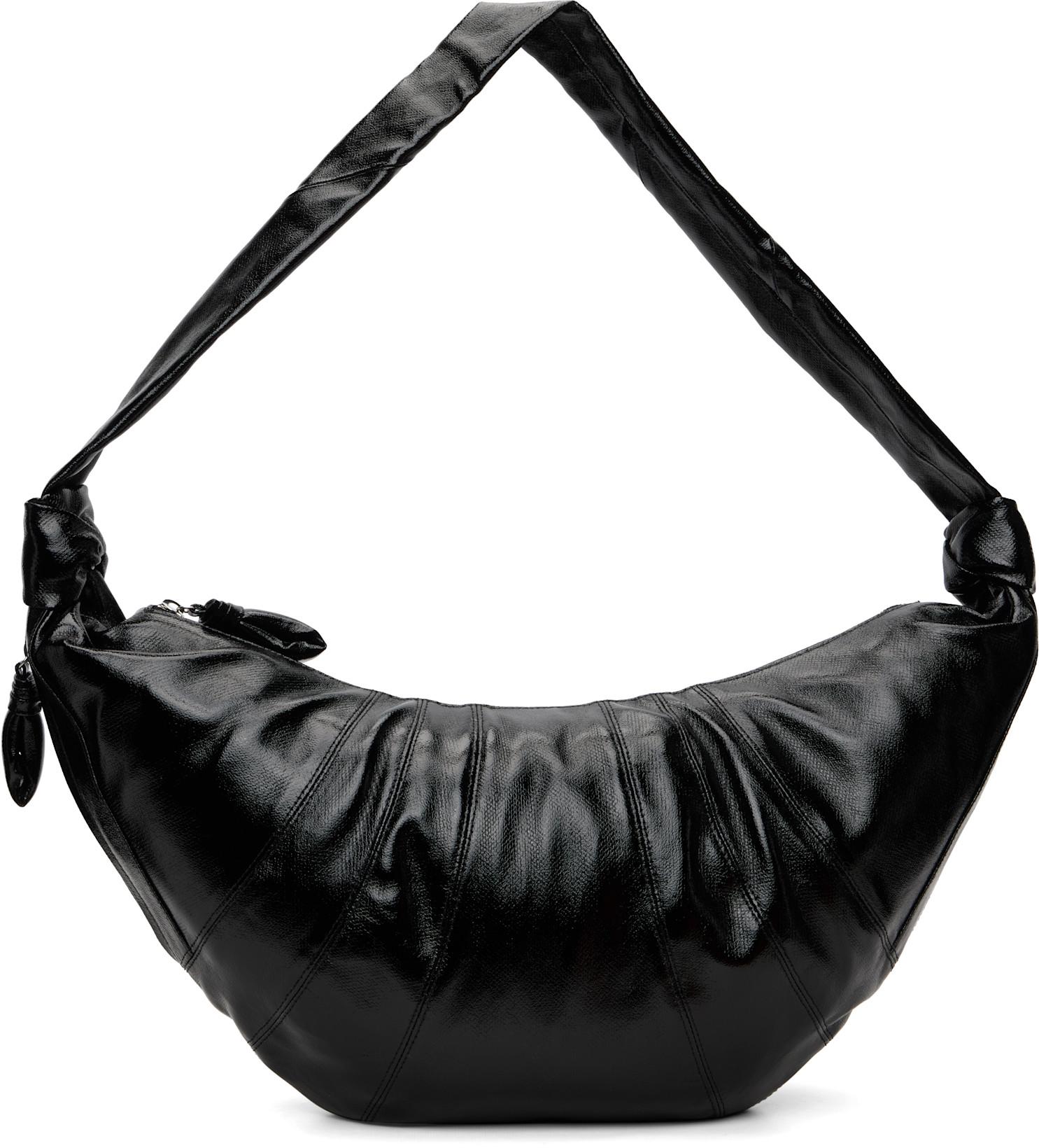 Black Large Croissant Bag by LEMAIRE