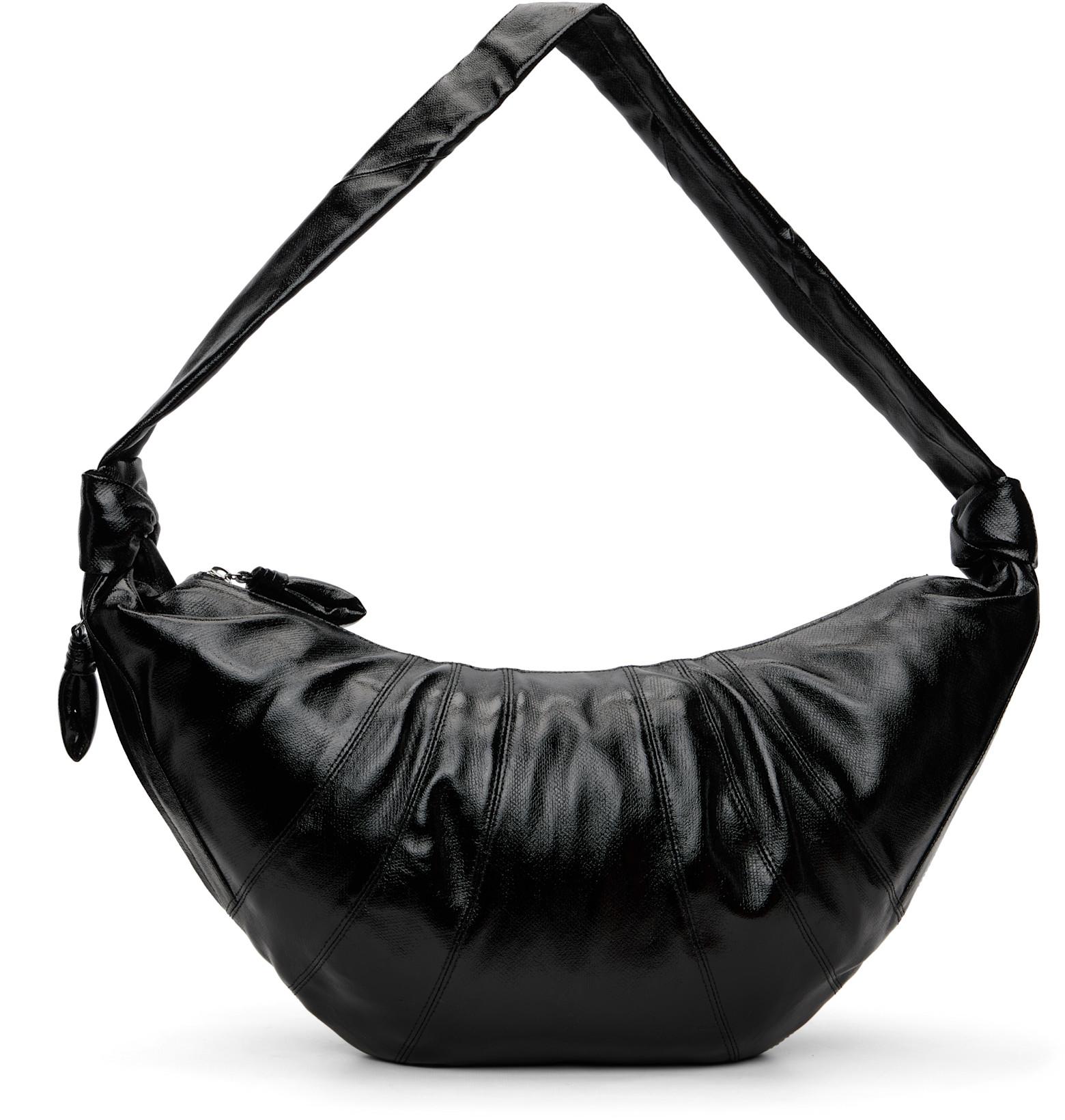 Black Large Croissant Bag by LEMAIRE