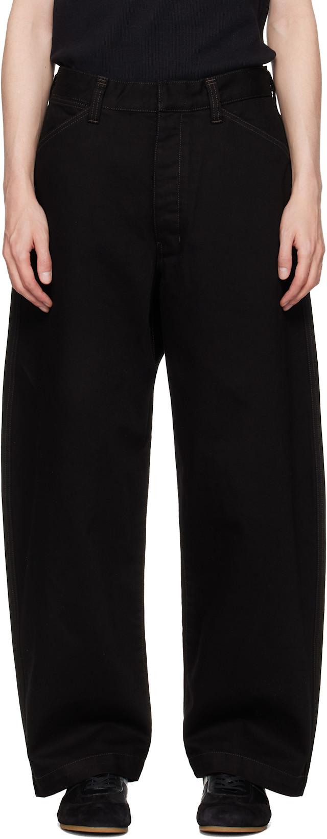Black Maxi Workwear Jeans by LEMAIRE