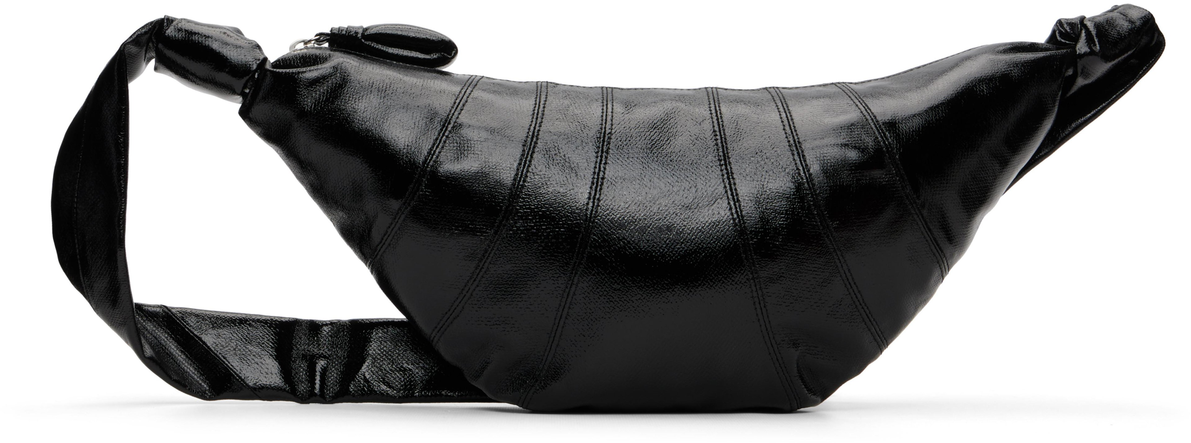 Black Medium Croissant Bag by LEMAIRE
