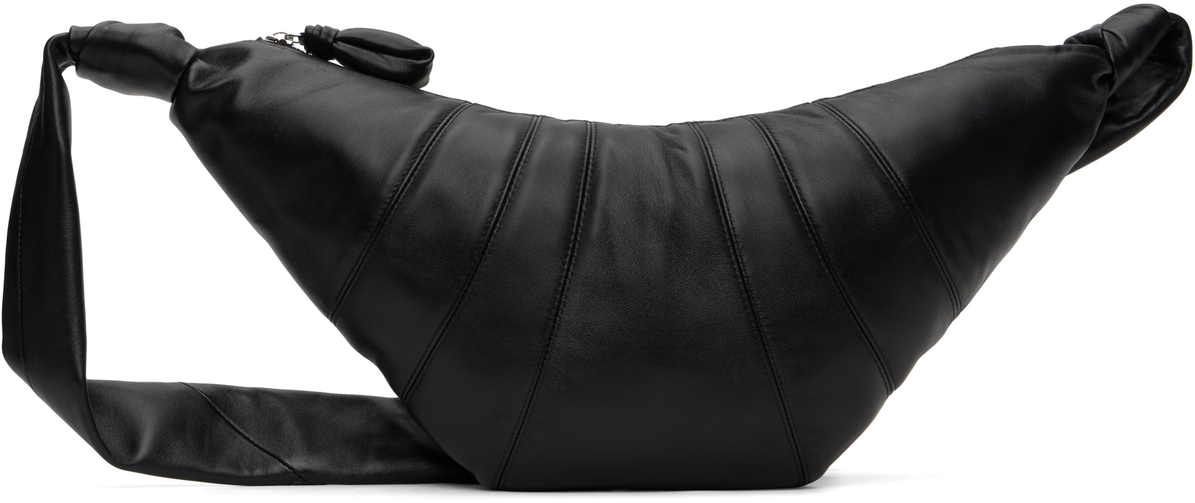 Black Medium Croissant Bag by LEMAIRE