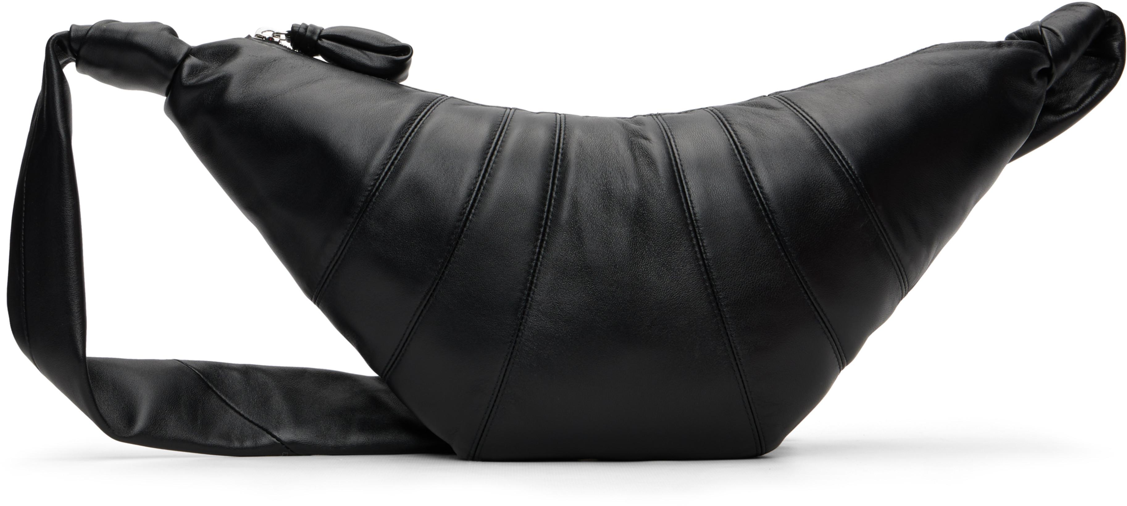 Black Medium Croissant Bag by LEMAIRE
