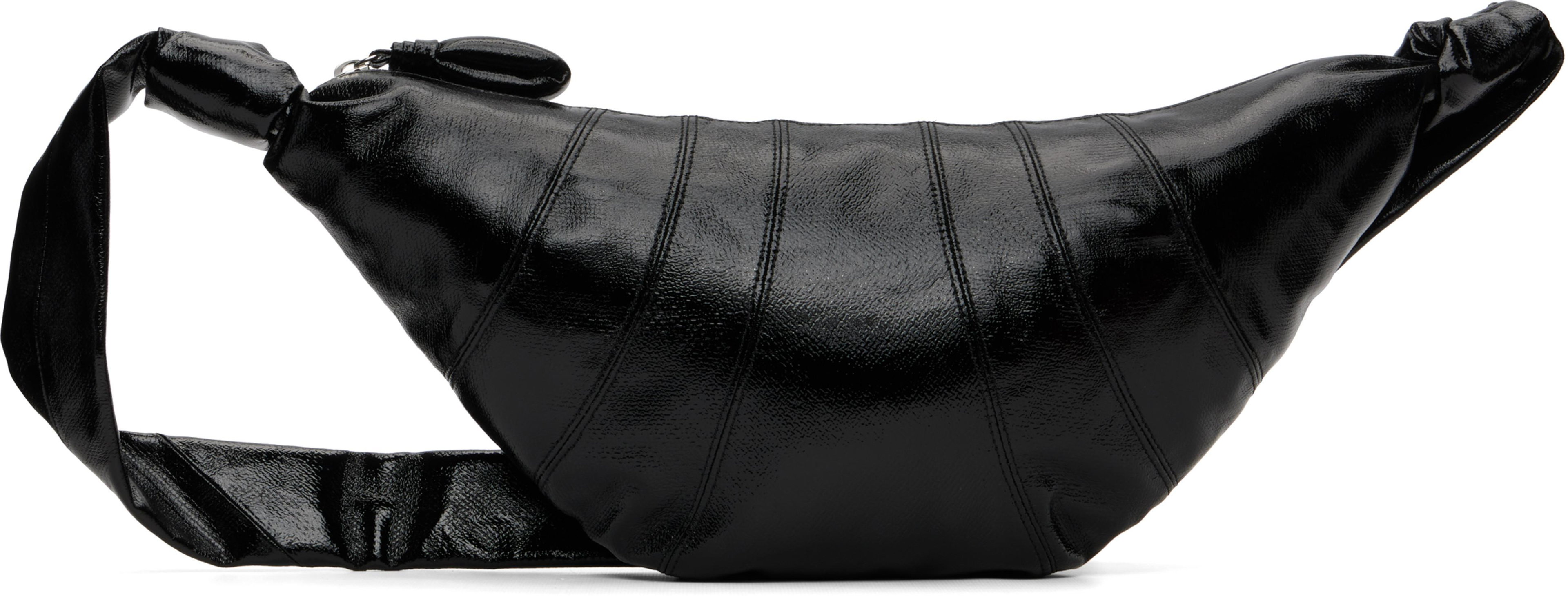 Black Medium Croissant Bag by LEMAIRE