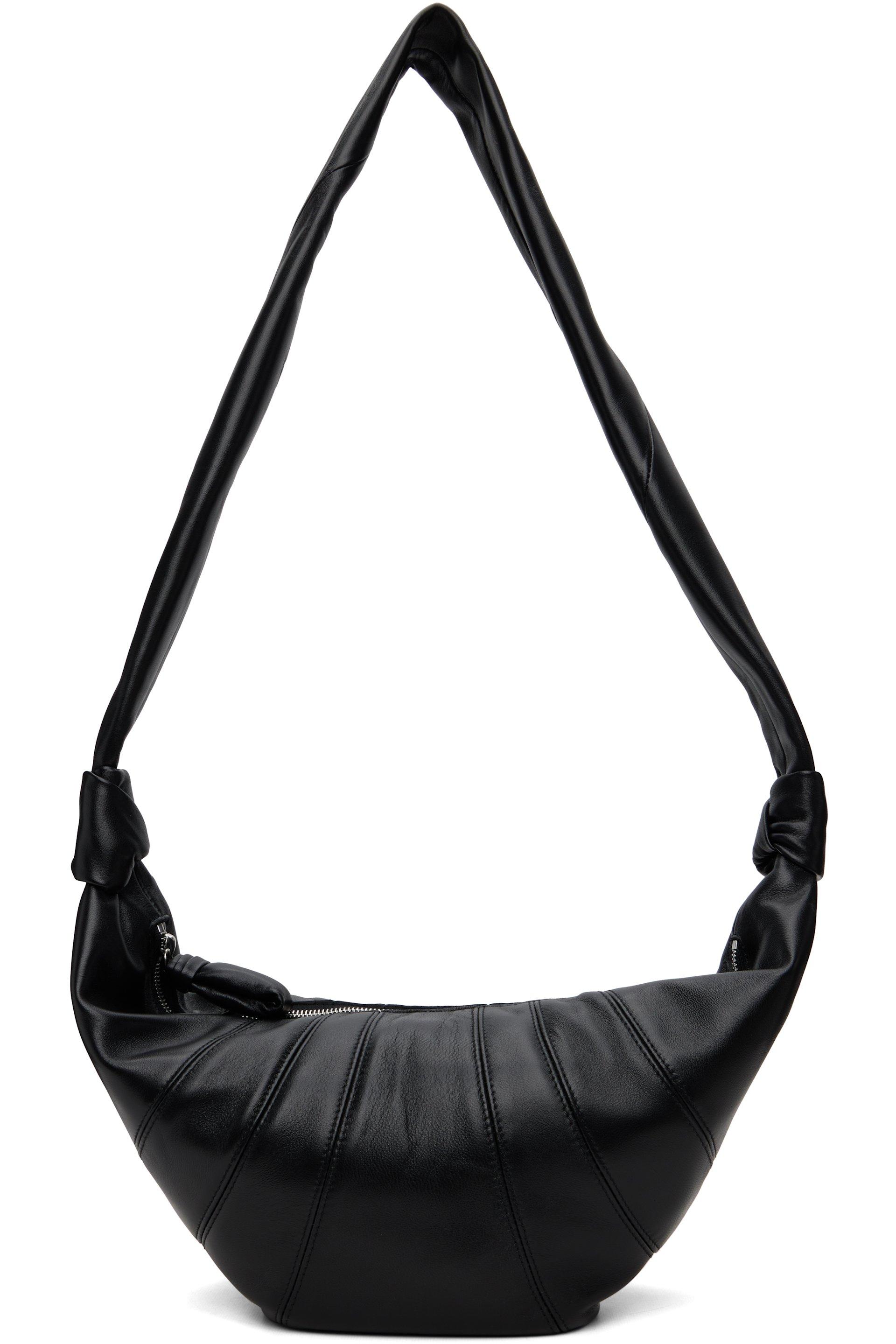 Black Medium Croissant Bag by LEMAIRE