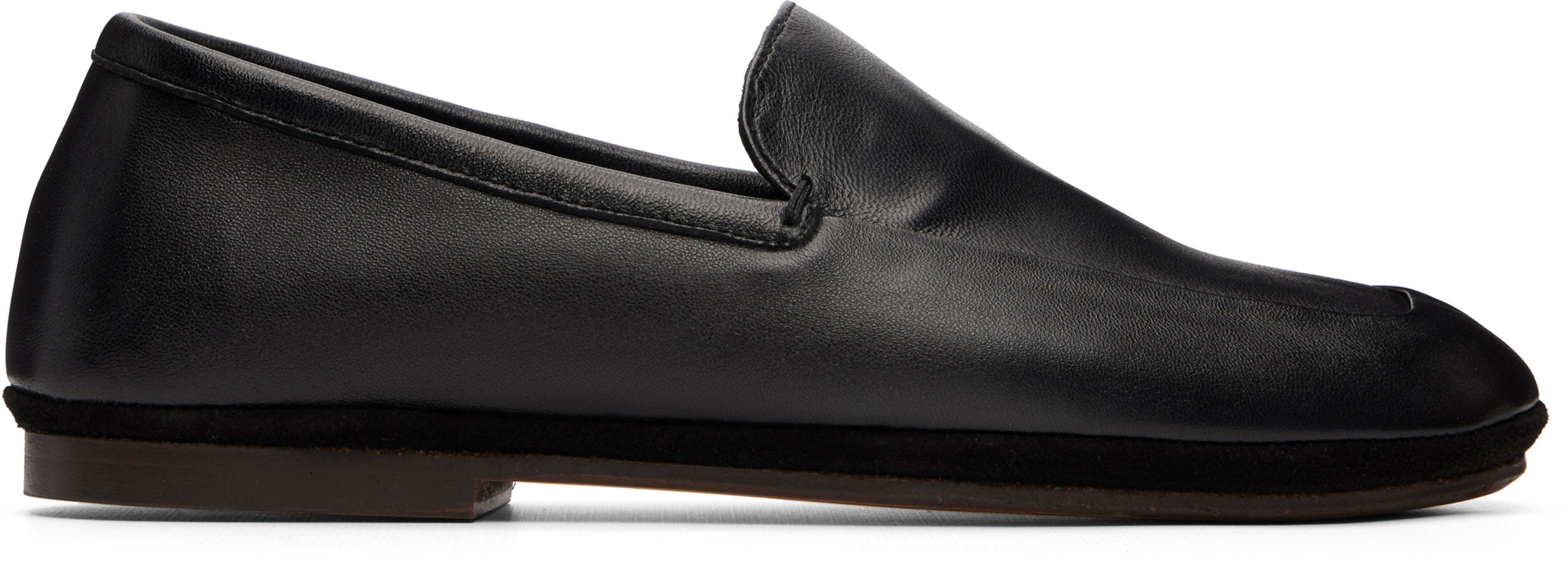 Black Outdoor Slipper Loafers by LEMAIRE