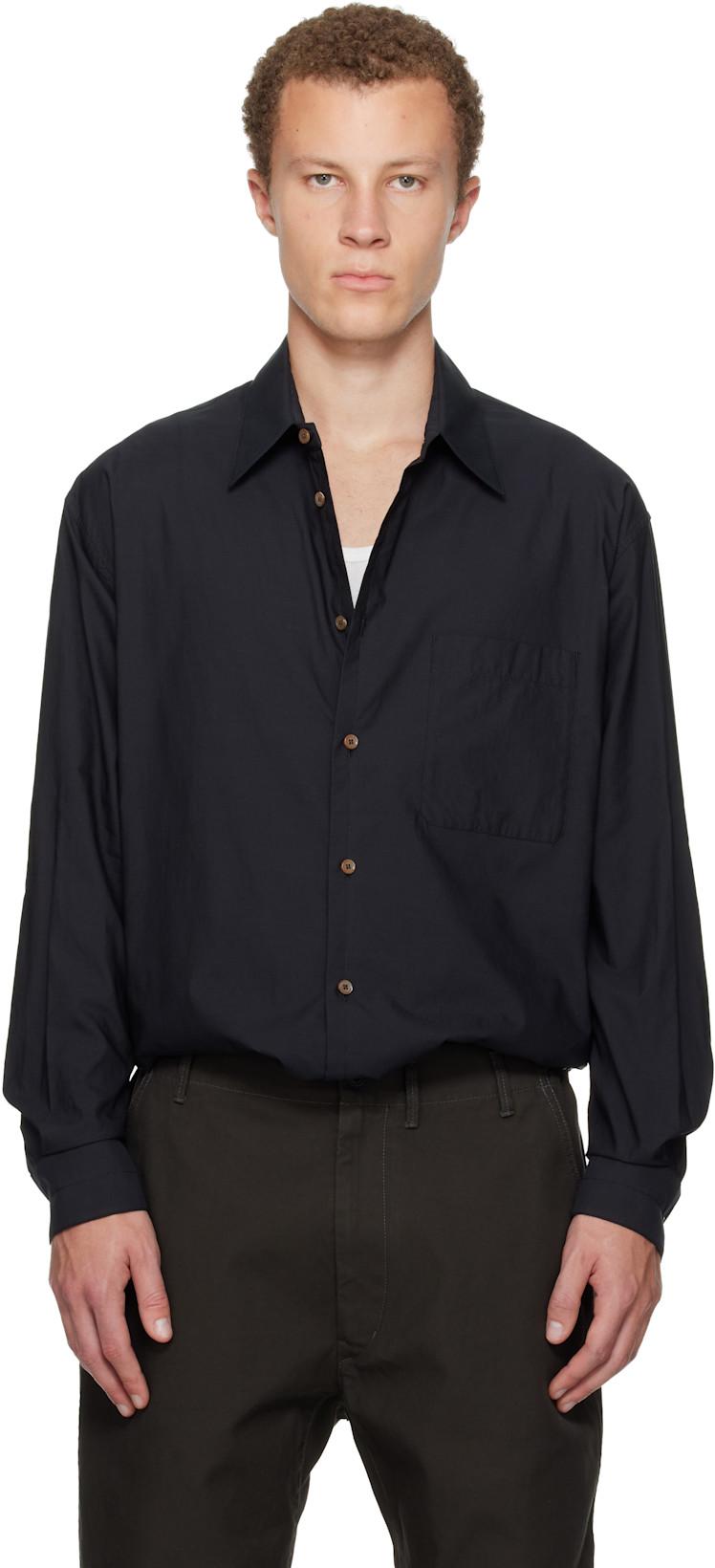 Black Regular Shirt by LEMAIRE