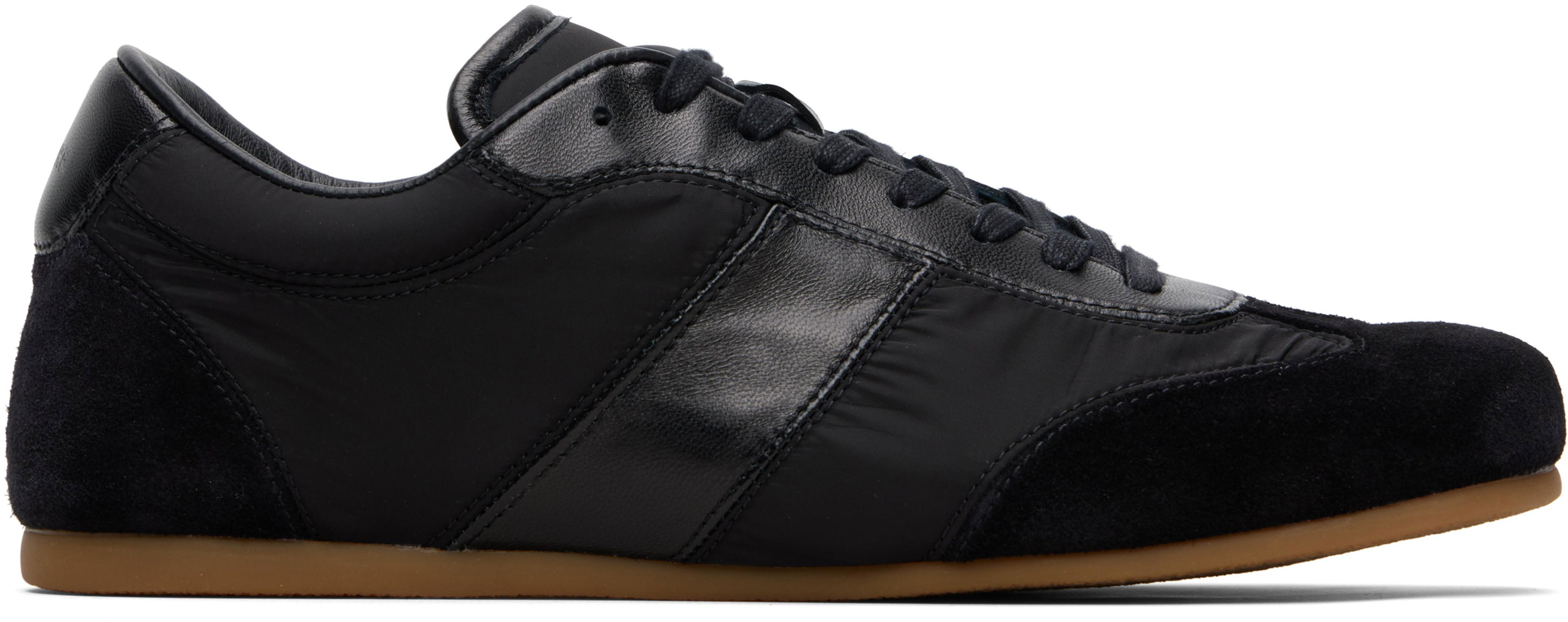 Black Soft Runner Sneakers by LEMAIRE