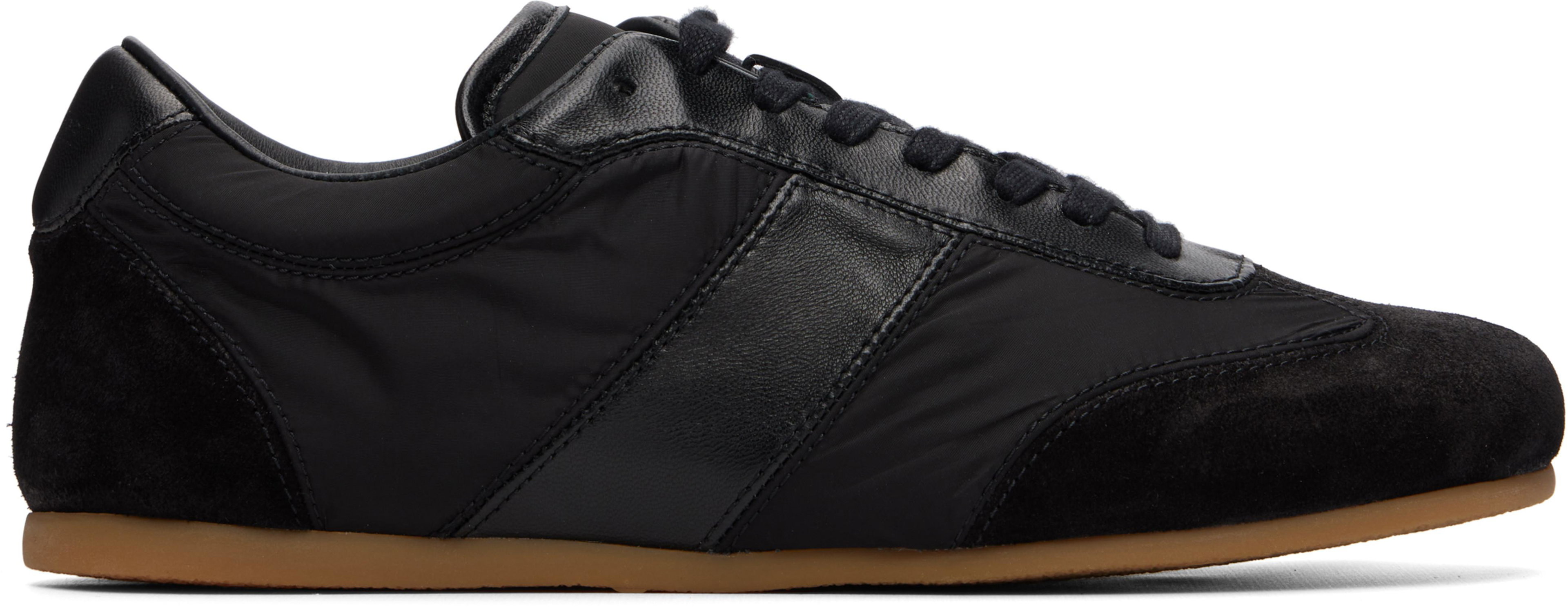 Black Soft Runner Sneakers by LEMAIRE
