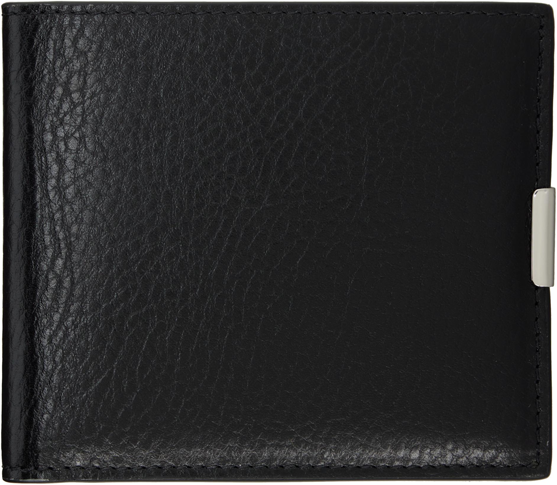 Black Soft Tab Bifold Wallet by LEMAIRE