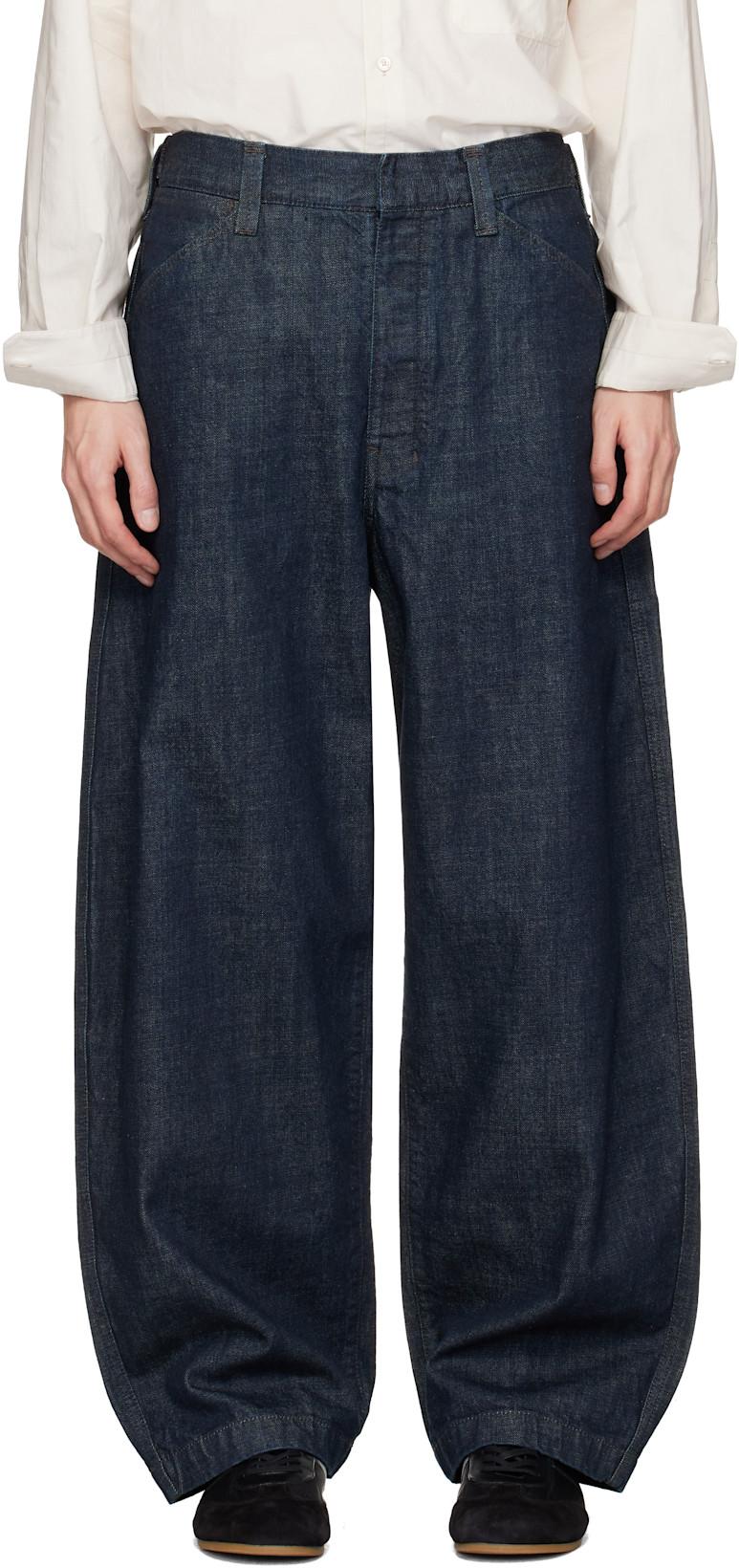 Blue Maxi Workwear Jeans by LEMAIRE