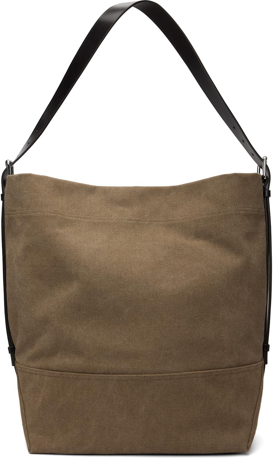 Brown Belted Tote by LEMAIRE