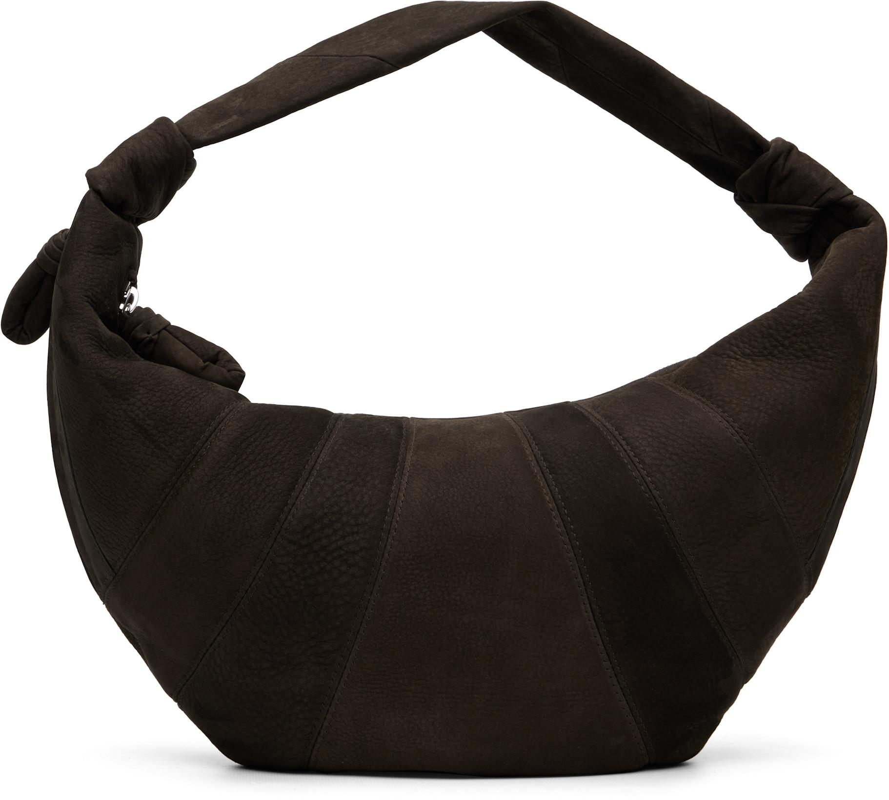 Brown Fortune Croissant Bag by LEMAIRE